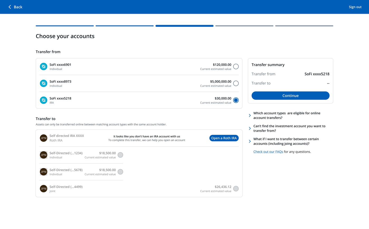 Step 1: choose your accounts