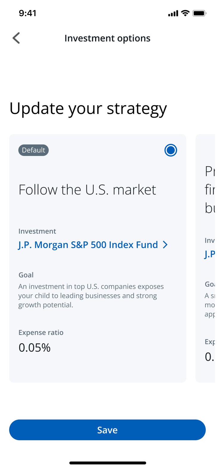 Investment strategy screen