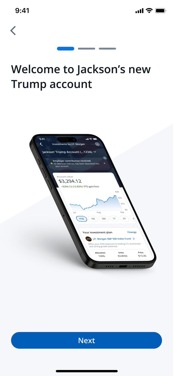 Welcome onboarding screen